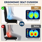 TushGuard Seat Cushion, Memory Foam Office Chair Cushion - Black, Large - Image 3