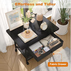 EasyCom Large Printer Stand with Fabric Storage Drawer and Locking Wheels - Image 3