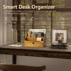 Rebee Vision Mail Organizer for Desk with 4-Slot Letter Home Decor, Yellow - Image 3
