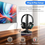 Earbay Wireless Headphones for TV, TV Headphones, Headphone for TV, No‑Delay Over‑Ear Wireless Headset for Seniors, 3 Audio Modes, with Transmitter Charging Base, Gifts for Parents/Elderly - Image 2