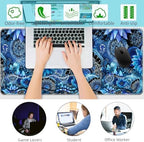 Keyboard Wrist Rest+Mouse Wrist Pad+Desk Pad Set,Memory Foam Ergonomic Easy Typing Pain Relief for Computer Laptop Office Home - Mandala - Image 6