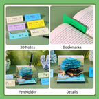 3D Calendar 2027,3D Art Calendar Memo Pad 2027,Time Piece calendars 2027,3D Paper Art Notepad,Four Seasons Tree Desktop Decoration,New Year,Christmas Gift (Four Seasons Tree（Yellow）) - Image 5