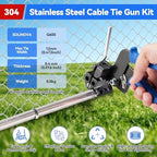 250PCS 304 Stainless Steel Cable Tie Gun Metal Zip Ties Heavy Duty Outdoor - Image 2