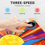Heated Mouse Pad Hand Warmer, Warm Desk Pad Mousepad Desk Mat with 3 Levels Heating and 3 Hours Auto Shut Down 31.5 x 13 inch PU Leather Warmer Keyboard Mat for Gaming Laptop Office Home, A Art Sun - Image 3