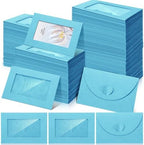 Uiifan 300 Pcs Window Gift Card Envelopes 4x2.8 Inch,Lake Blue by Uiifan