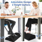 CushZone Foot Rest for Under Desk at Work, Black-16.9 in - Image 3