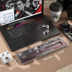 Acrylic Gaming Keyboard Wrist Rest Pad,CNC Process Clear Wrist Rest for Computer Keyboard,Office,PC Gaming,Laptop,Mac,Comfortable,Lightweight,Ergonomic-2 in 1 Pink - Image 5