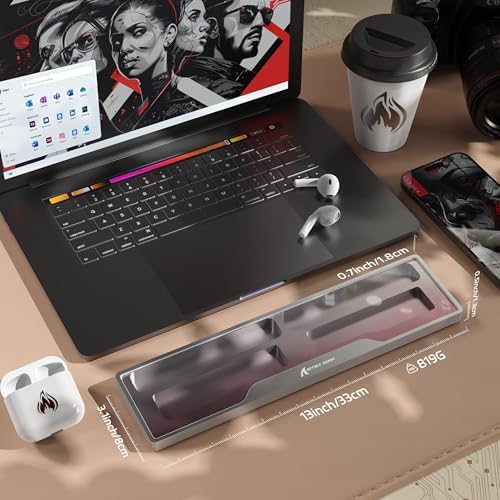 Acrylic Gaming Keyboard Wrist Rest Pad,CNC Process Clear Wrist Rest for Computer Keyboard,Office,PC Gaming,Laptop,Mac,Comfortable,Lightweight,Ergonomic-2 in 1 Pink - Image 5