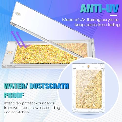 SATINIOR 60 Pcs Clear 100 Pt Magnetic Card Holders for Trading Cards - Image 4