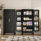 GAIOUS Metal Kitchen Pantry Cabinet, Food Storage Cabinets Black Cupboard - Image 6