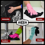 AIDEA Microfiber Cleaning Cloth Black 150PK,Cleaning Rags Shop Towel 12×12" - Image 5