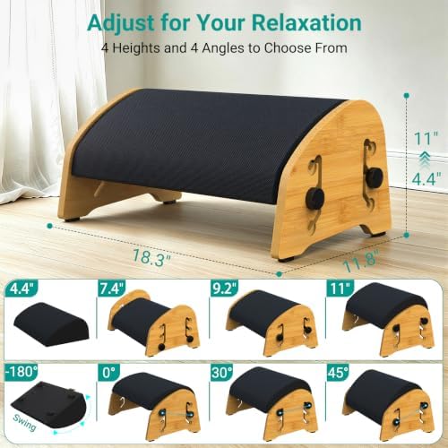 YEASHEIN Adjustable Office Foot Rest Under Desk at Work with 8 Positions - Image 2