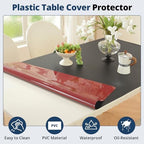OstepDecor 24 x 72 in Black Table Protector 1.5mm Thick Plastic Table Cover - Image 4