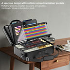 Tamfile Fireproof Document Box with Lock, Large Hard File Organizer, Black - Image 4