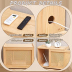 Wi-Fi Router Box Hider, Synthetic Rattan Decor, Wood - Image 6