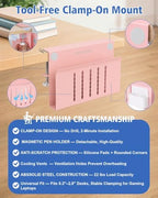 LUKETURE Desk Side Storage Laptop Holder No Drill Clamp On Organizer - Image 3