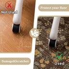 chakme Office Chair Mat for Hardwood Floor, 48"x36" Easy Glide Computer Desk Mat Protector for Rolling Chair Under Desk Rug Nonslip Backing, Machine Wash, (Floral) - Image 4