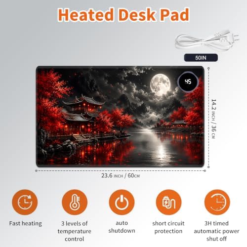 Heated Desk Pad & Mouse Pad, 3 Heat Levels, 3-Hour Auto Shut-Off - Image 2