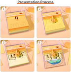 3D Memo Pad, 3D Calendar 2027, Time Piece Calendar, Tear-Off Calendars 2027, 3D Paper Carving Art Memo Pad, Art Carving Sticky Notes for Office Home Gifts Ornaments (Crescent Lake) - Image 3