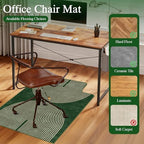 Office Chair Mat for Hardwood Floor & Tile Floor,36"X 48"-Convex Geo Green - Image 3