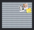 PinPix 15x13 inch Cork Bulletin Board. This Decorative Framed Pin Board Comes with Diamond Pattern in Grey and Blue Design and Satin Black. Ideal for Home, Office Decor or School (PinPix-227) by PinPixBulletinBoards