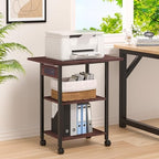 Lerliuo 3-Tier Printer Stand with Charging Station, Rolling Printer Table - Image 3