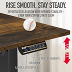 SHW 40 x 22 Inches Electric Height Adjustable Stand Desk, Rustic Brown - Image 7