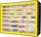 IRIS Plastic Hardware Storage Drawer, 44 Drawer Parts Cabinet - Yellow by IRISUSA