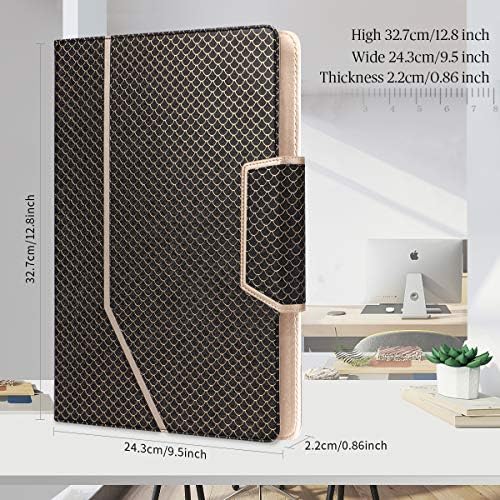 Toplive Business Padfolio, Executive Conference Folder with Document Sleeve, Letter/A4 Size Clipboard, Business Card Holders, Men's & Women's Mermaid Black - Image 4