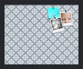 PinPix 16x13 inch Cork Bulletin Board. This Decorative Framed Pin Board Comes with Diamond Pattern in Shades of Blue Design and Satin Black. Ideal for Home, Office Decor or School (PinPix-222) by PinPixBulletinBoards