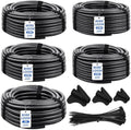 Oleitodh 1" 3/4" 1/2" 3/8" 1/4" OD Split Loom Tubing, 20ft Each, 5 Sizes by Oleitodh