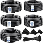 Oleitodh 1" 3/4" 1/2" 3/8" 1/4" OD Split Loom Tubing, 20ft Each, 5 Sizes by Oleitodh