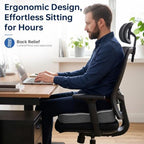 Seat Cushion,Memory Foam Office Chair Cushion Tailbone Sciatica Pain Relief - Image 3