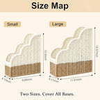 BROWNLILY Handwoven Paper Rope Magazine Holders with Scalloped Edge - Image 4