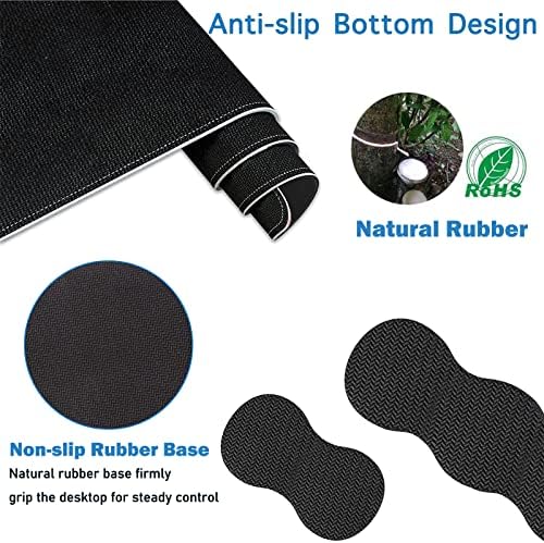 Keyboard Wrist Rest and Mouse Pad Wrist Support Set,Ergonomic Memory Foam Wrist Pad & Non Slip Base for Home Office Working Studying Easy Typing,Cow Pattern - Image 4
