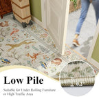 DUKINO 2.6x12 Hallway Runner Rug, Washable Animal Rug Non Slip, Beige - Image 7