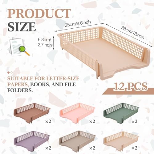 Geetery Turn in Trays Classroom, Terrazzo Color, Set of 12 - Image 2