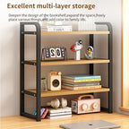 Office Desk Shelf Organizer, Wood Desktop Bookshelf Supplies Storage Rack, Shelf for Top of Desk and Dresser and Cubicle Decor Aesthetic Bookshelf (White Wood, three Tier 19.69 Lx7.87 Wx22.05 H) - Image 6