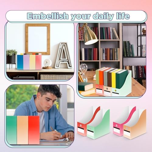 Jutom 32 Pcs Cardboard Magazine File Holders Organizer, Gradient, Classic - Image 5