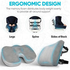 FORTEM Seat Cushion & Lumbar Support for Office Chair, Wheelchair, Car - Image 6