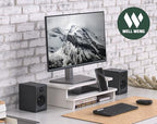 16.5” Bamboo Monitor Stand with Phone & Tablet Holder Desk Shelf - Image 7