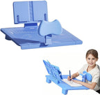 chislim Sitting Posture Corrector for Kids,Student Desktop Writing Board with Book Stand,Height Adjustable,Prevent Myopia,Fits Most Study Tables (Blue) by chislim
