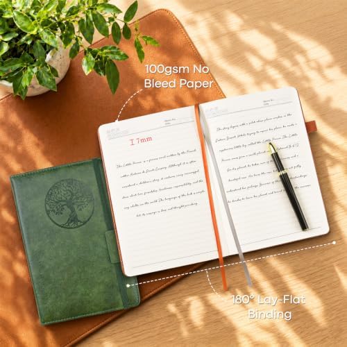 5 Pack College Ruled Notebook Bulk, A5, 192 Pages Journal Set, Tree of Life - Image 3