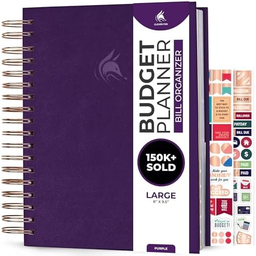 Clever Fox Budget Planner & Monthly Bill Organizer, Large Purple by CleverFox
