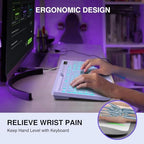 SABLUTE Wired Large Print Backlit Computer Keyboard with Wrist Rest(Purple) - Image 3