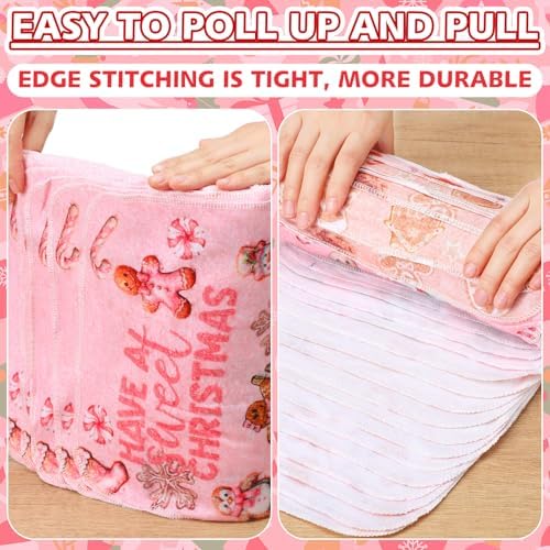 36 Pack Reusable Kitchen Cloths Cotton Towel, Pink Gingerbread - Image 4