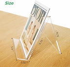 Acrylic Book Stand, Book Display Holder 6 x 9, Clear Acrylic Display Easel Transparent Display Stand Holder Tablet Holder for Album, CD, Magazine, Picture, Plate, Artworks, Phone, (2-Pack) - Image 3