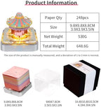 3D Calendar 2027, Desk Time Piece Calendar 2027,Tear-Away 3D Paper Art Notepad w LED Lights,Creative 3D Memo Artsy Pad Calendars, DIY Paper Carving Gift (Carousel) - Image 6