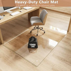 48" x 72" Tempered Glass Chair Mat for Carpet & Hard Floors - Image 3