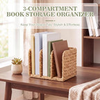 Novabright Wicker 3-compartment File Magazine Desk Holder, Suit for B5 - Image 4